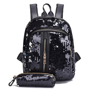 Backpack Sequins School Bag