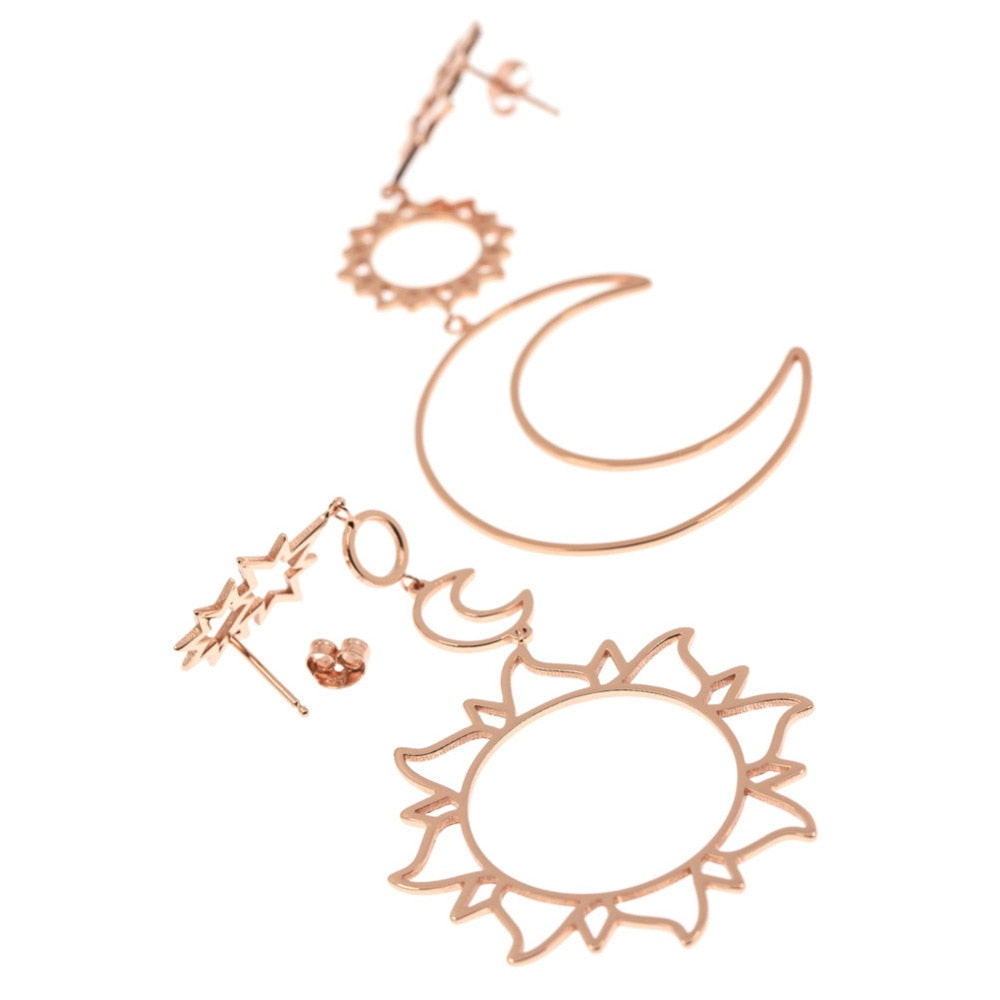 Star Sun Moon Earrings