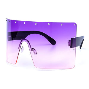 Oversized Women Gradient Sunglasses  Rimless