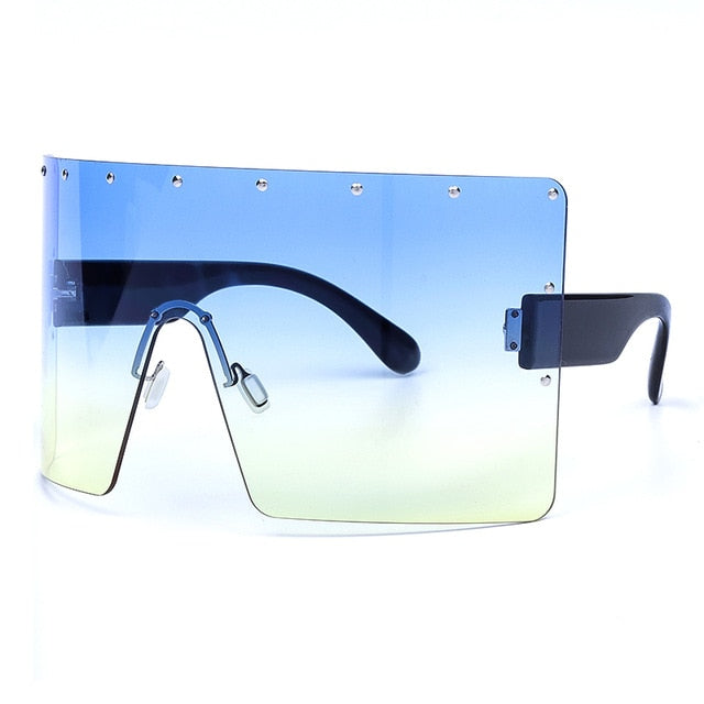 Oversized Women Gradient Sunglasses  Rimless