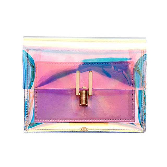 Flap Hasp Transparent Bag